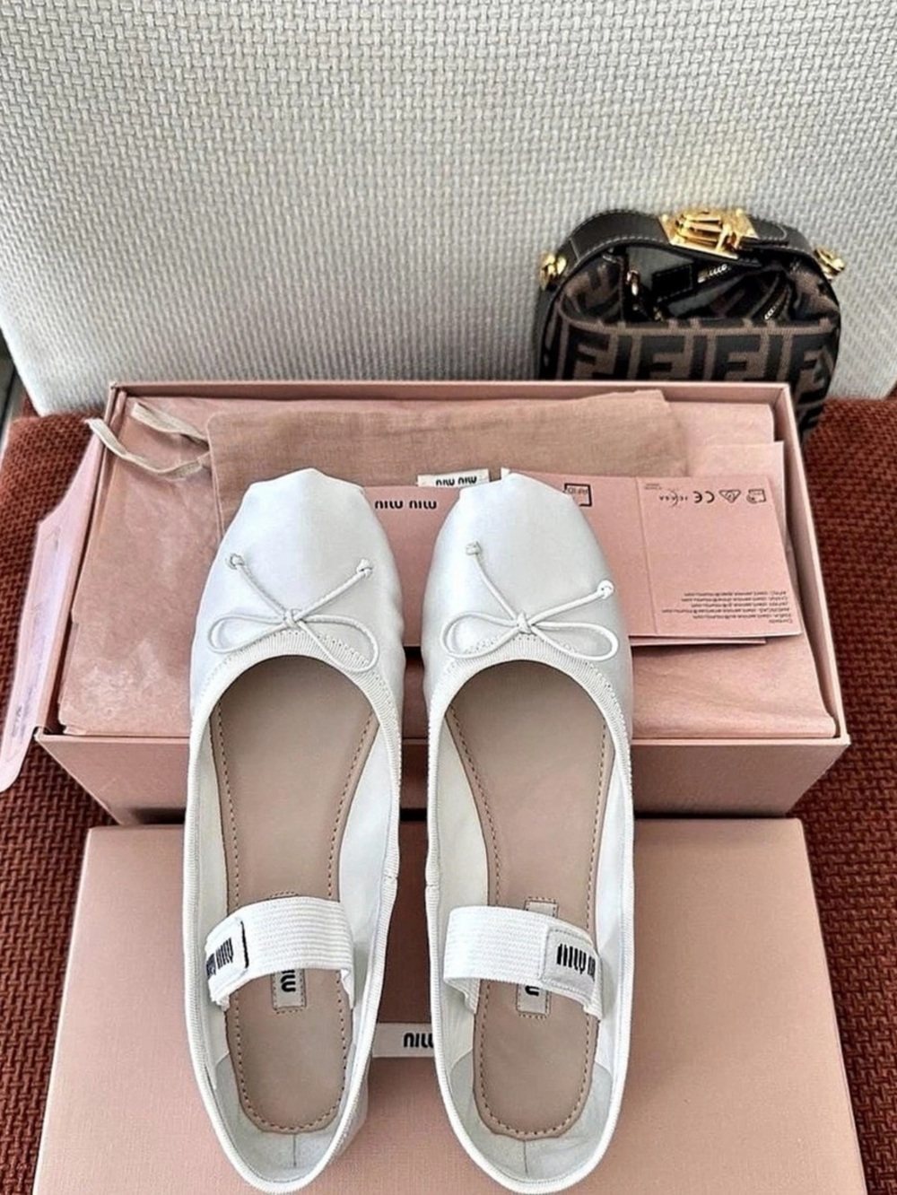 Miu Miu Satin Ballerina flats